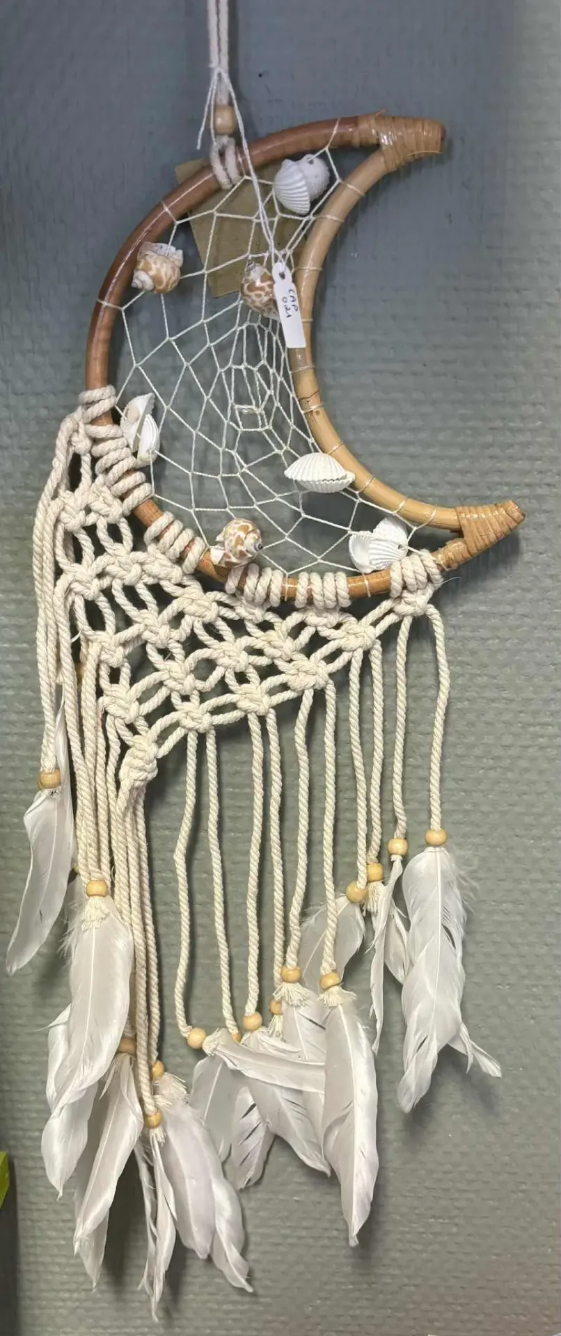 Capteur de rêve lune macramé