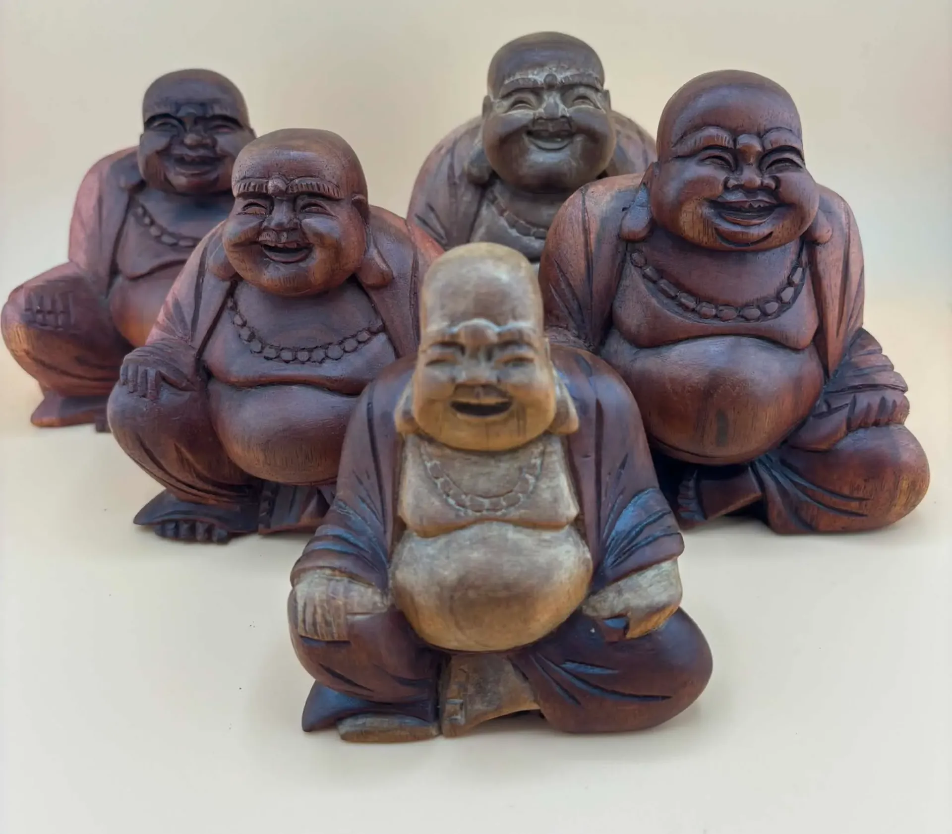 Bouddha rieur bois M