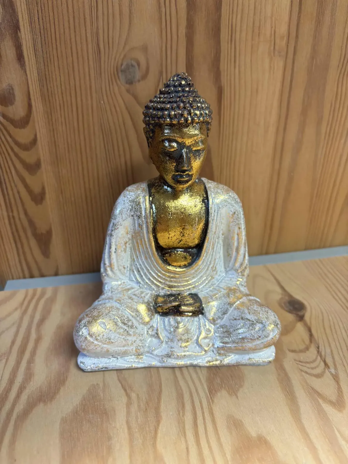 Bouddha Gautama blanc/doré