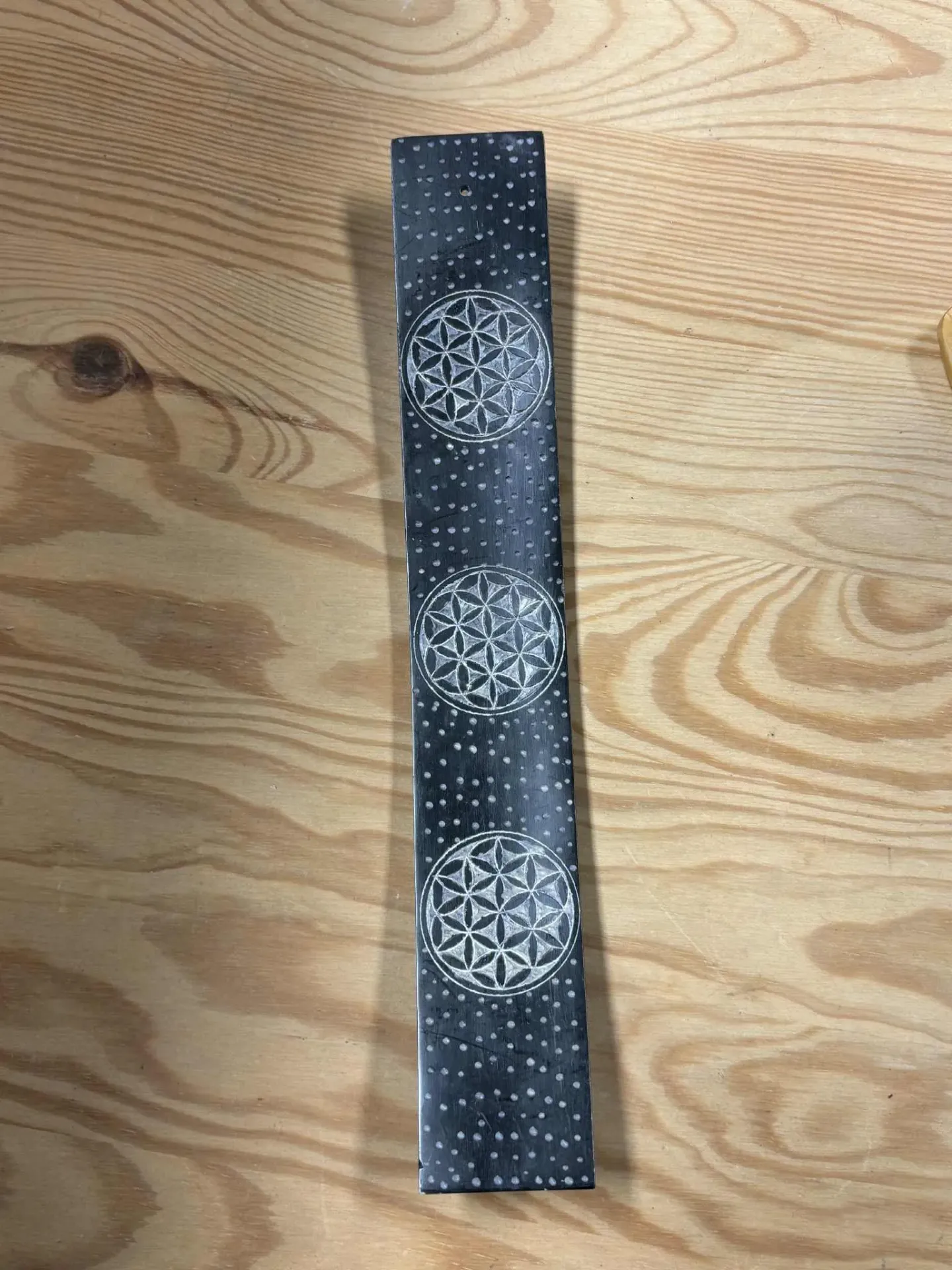 Porte encens fleur de vie pierre de savon