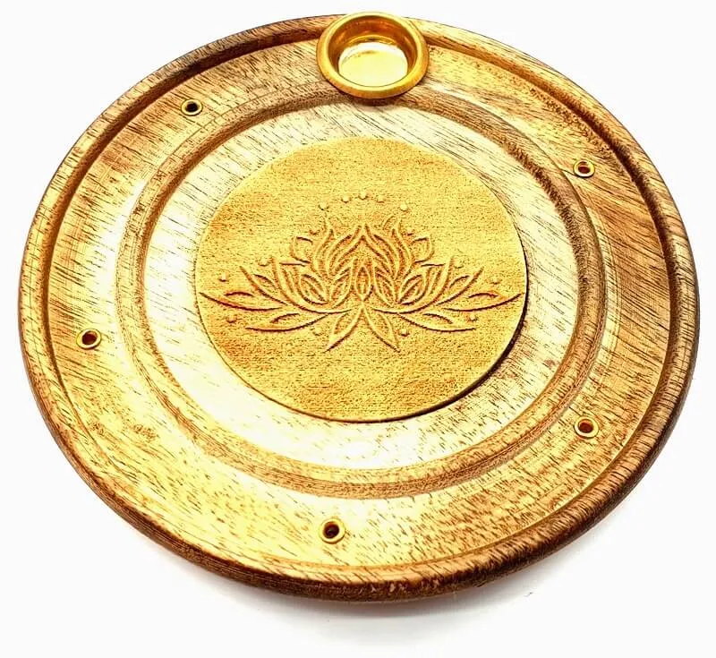 Porte encens Lotus  en bois