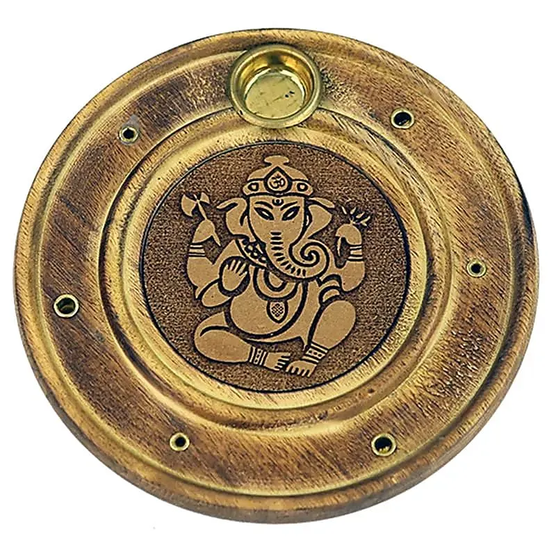 Porte encens Ganesh en bois