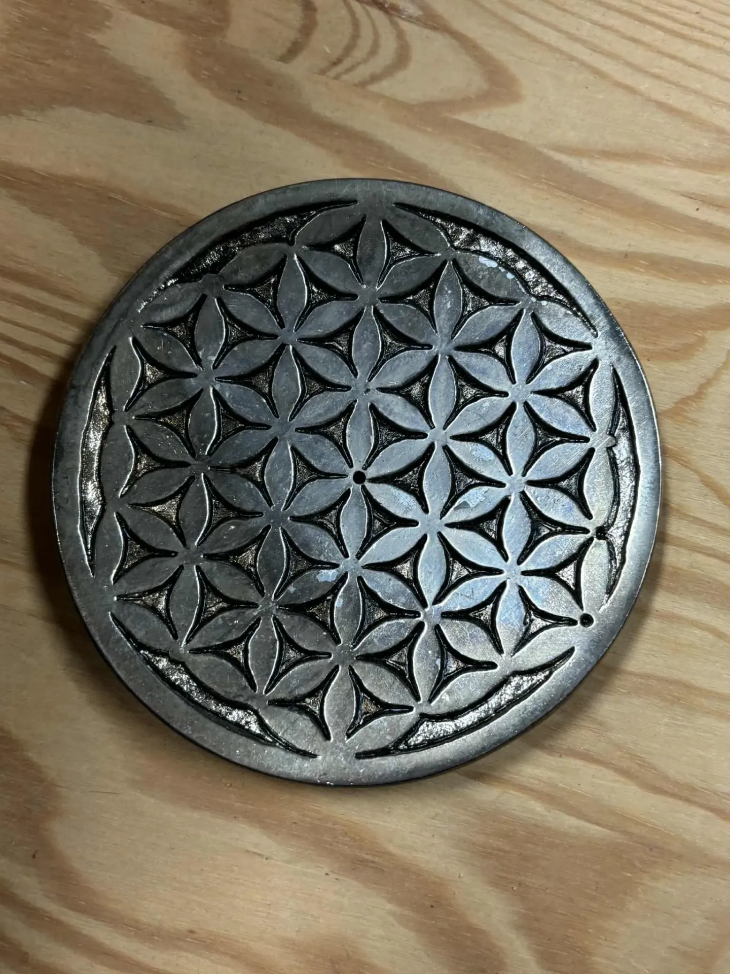 Porte encens Fleur de vie en métal