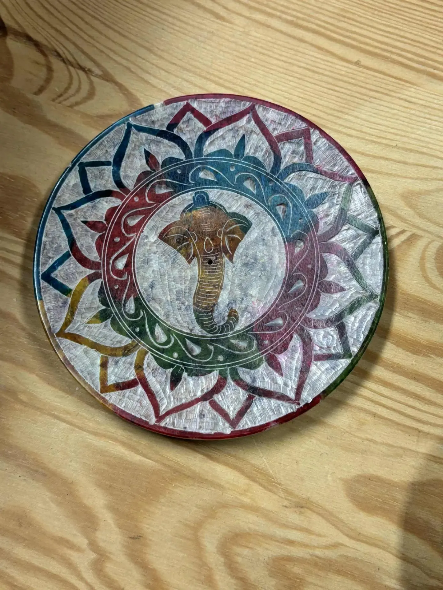 Porte encens Ganesh en pierre de savon