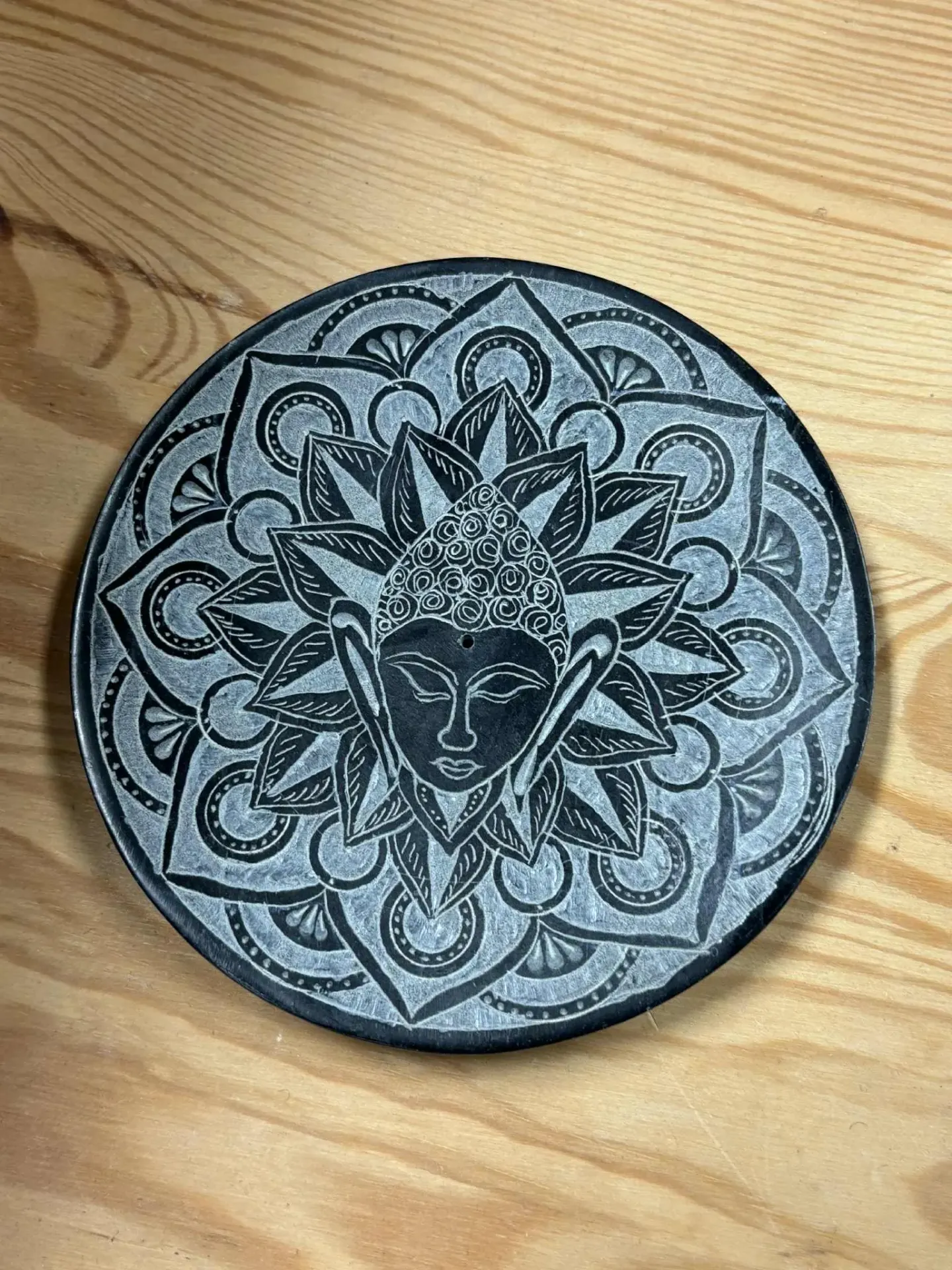 Porte encens bouddha en pierre de savon