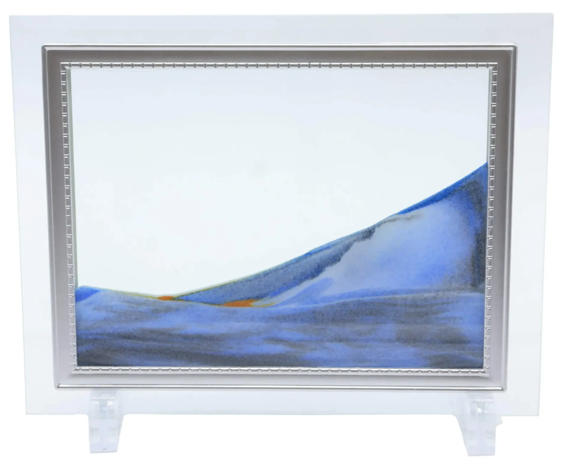Tableau Sable Mouvant Verre bleu