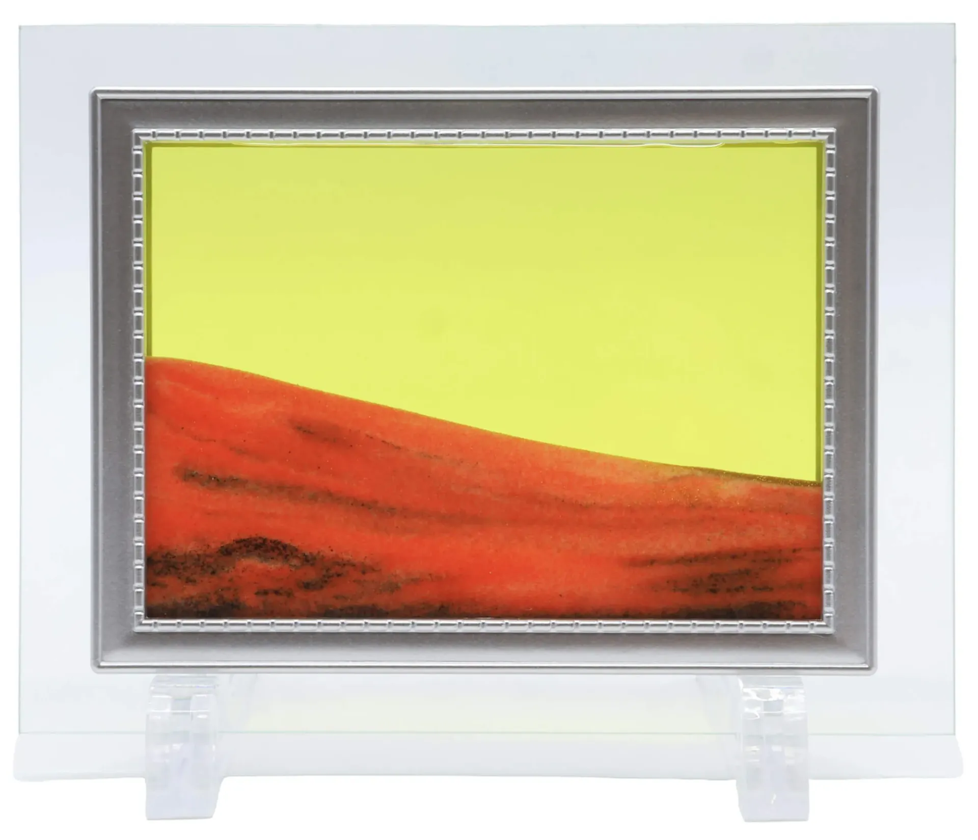Tableau Sable Mouvant Verre Orange
