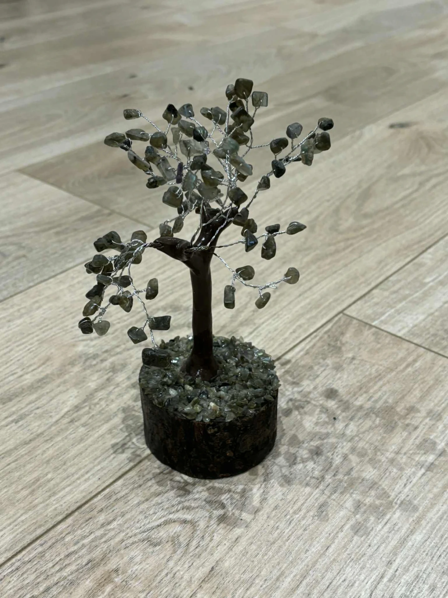Arbre de vie en labradorite argenté