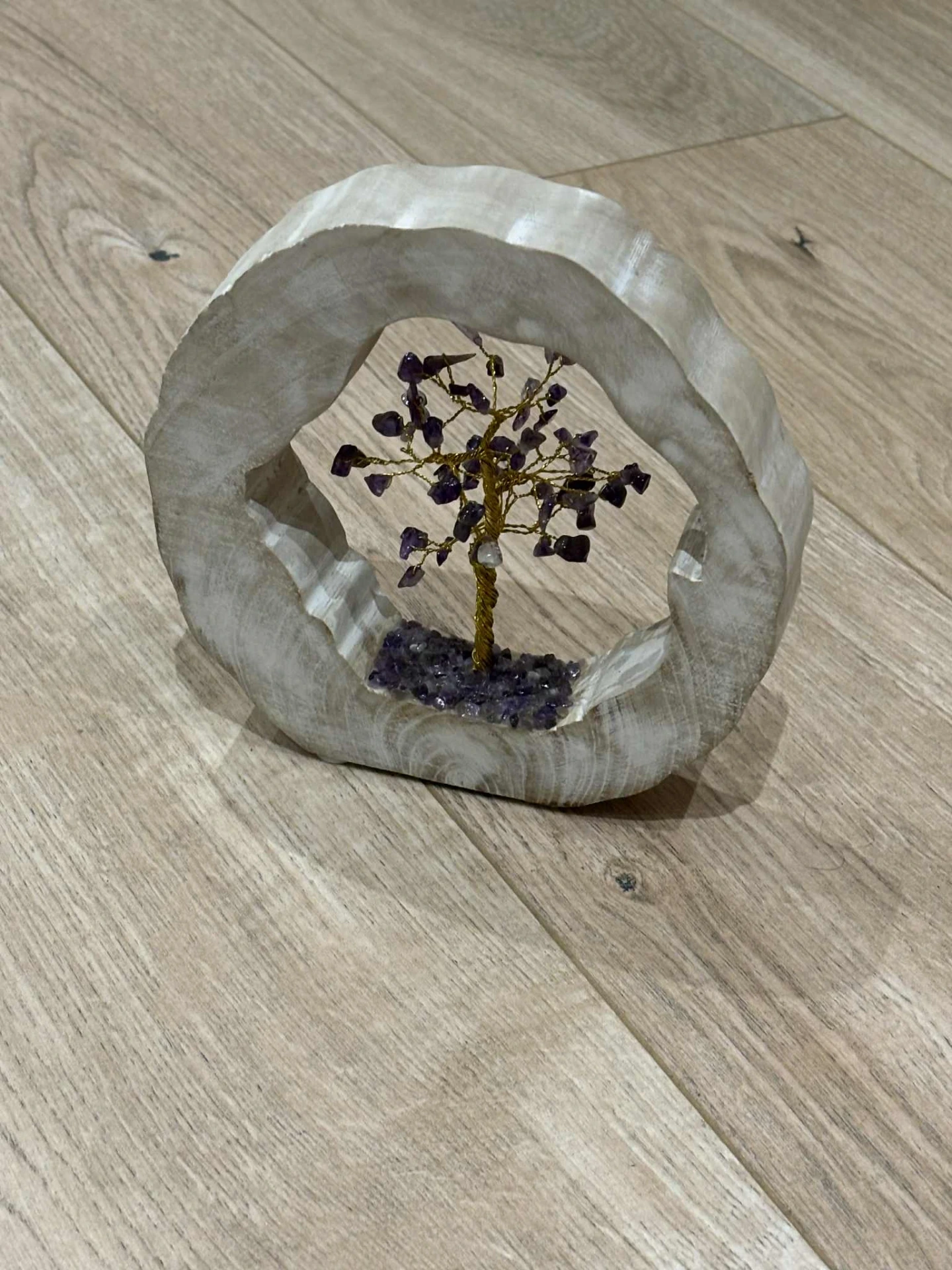 Arbre de vie en améthyste cadre bois