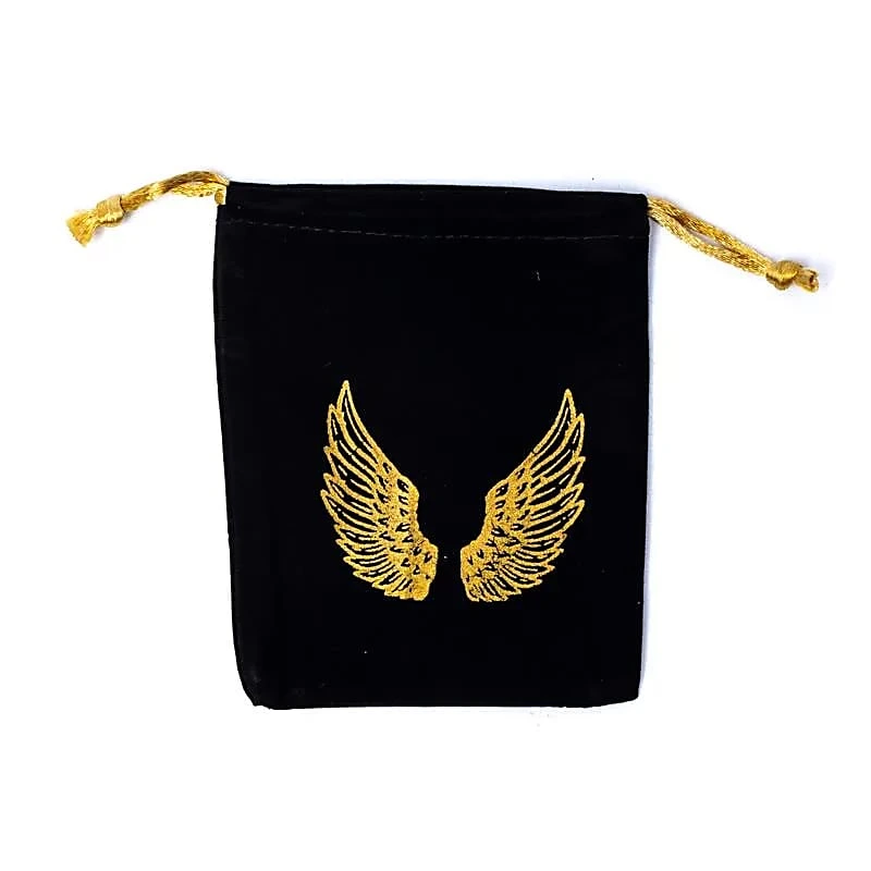 Pochette velours ailes d'ange