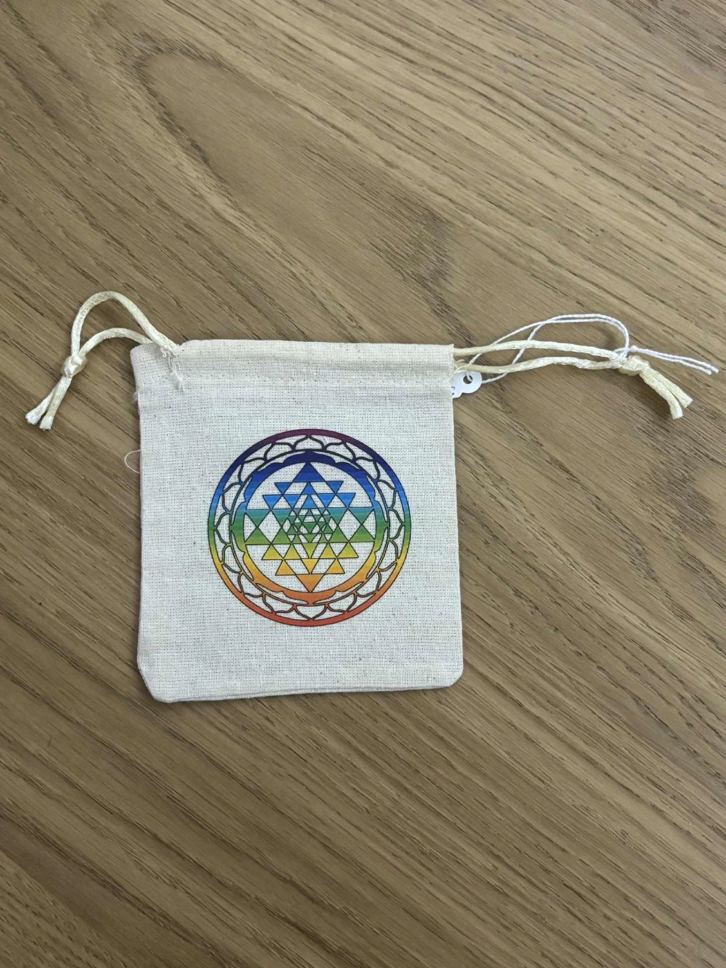 Pochette en coton Sri Yantra