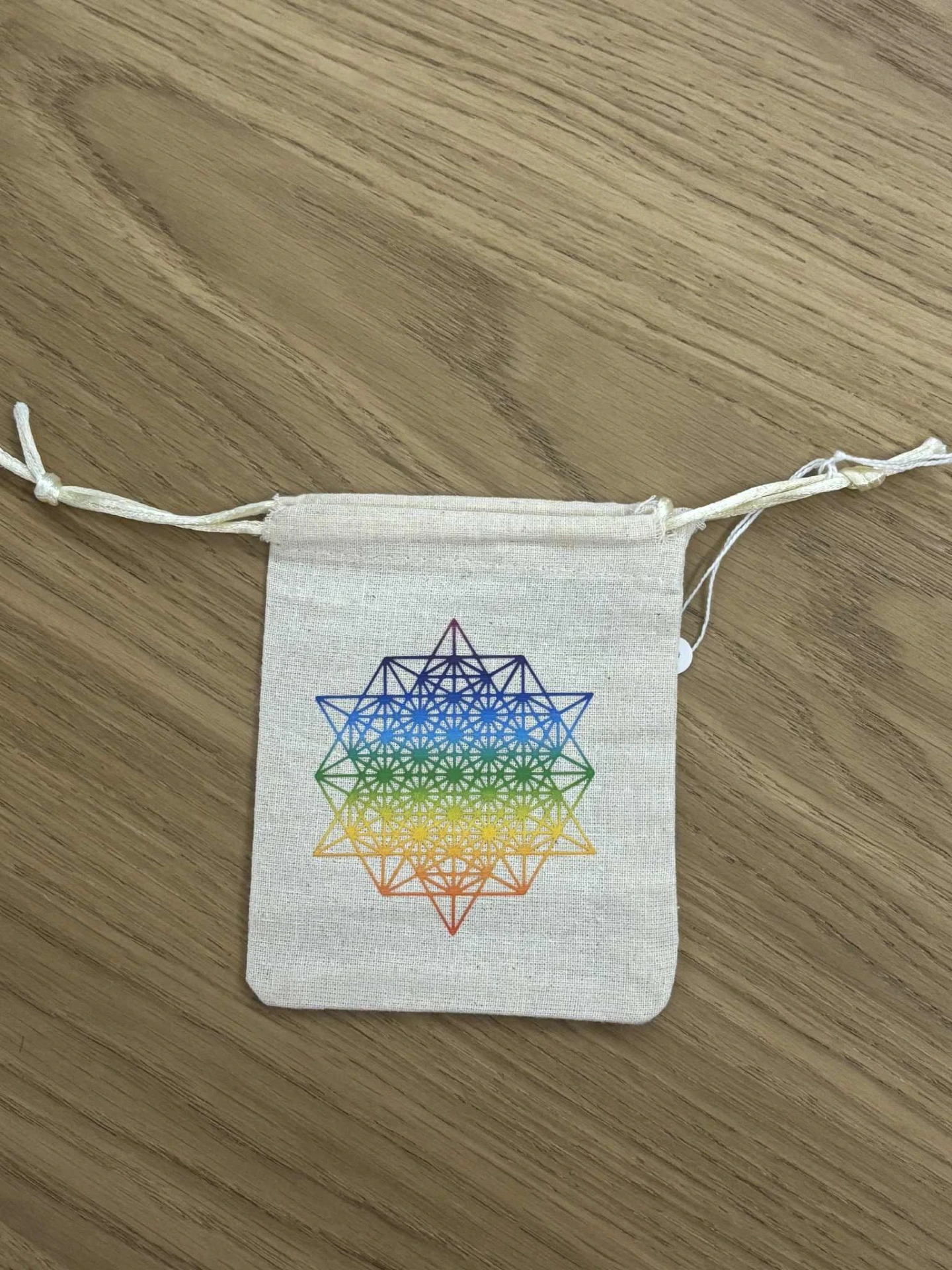 Pochette en coton imprimé