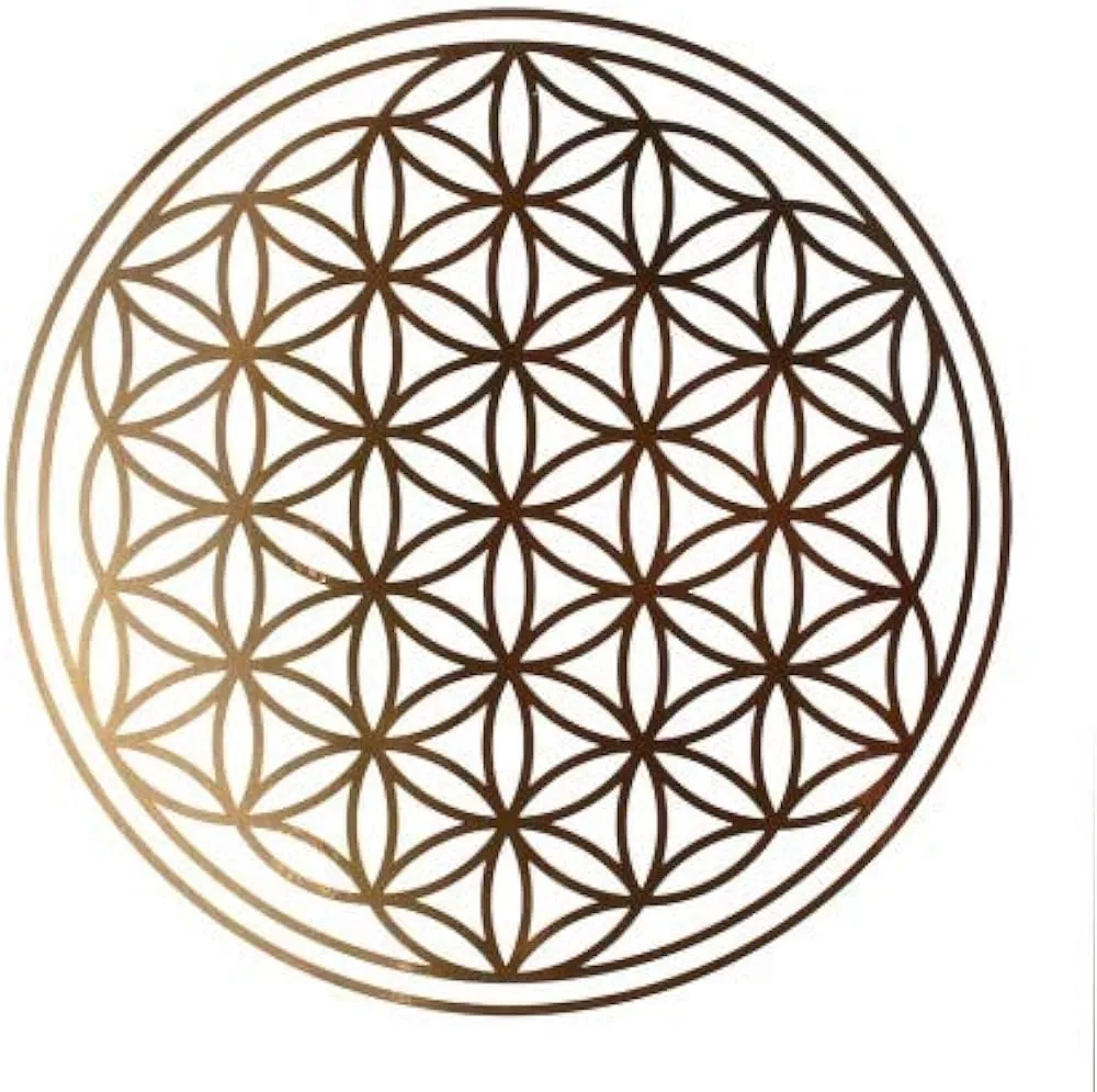 Fleur de vie autocollante dorée