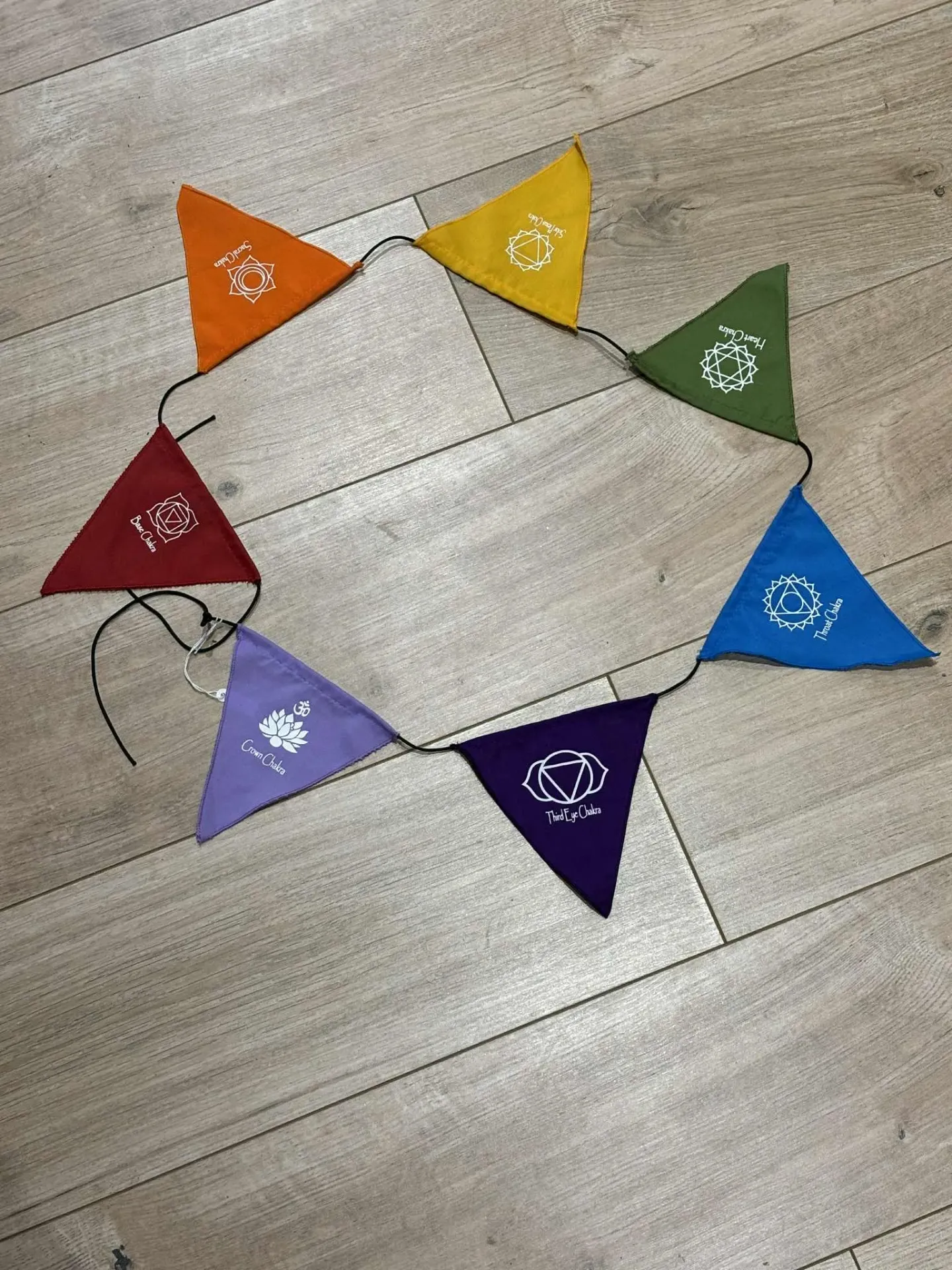 Bannière tissus chakras à suspendre