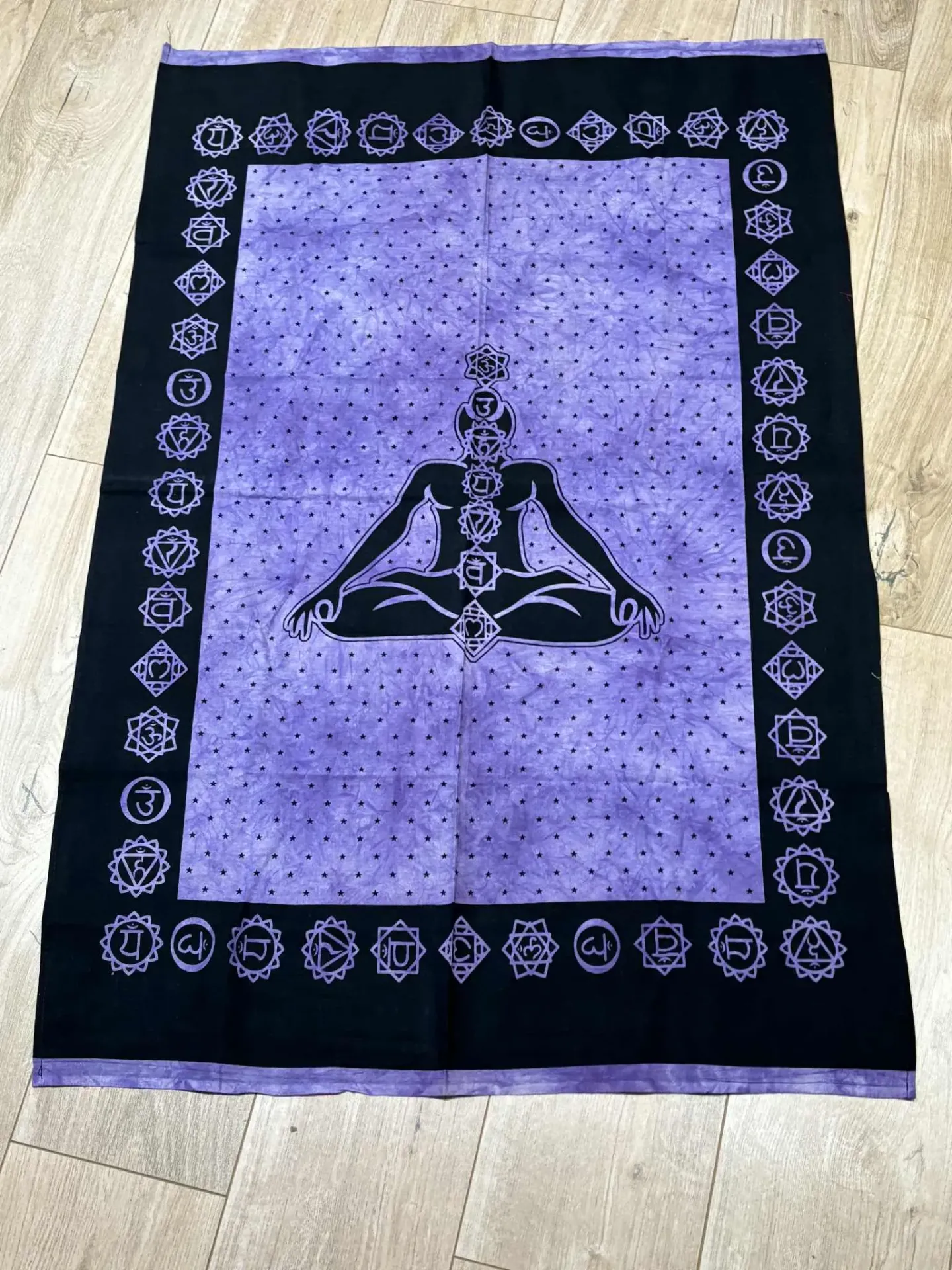 Tissus chakras yoga violet