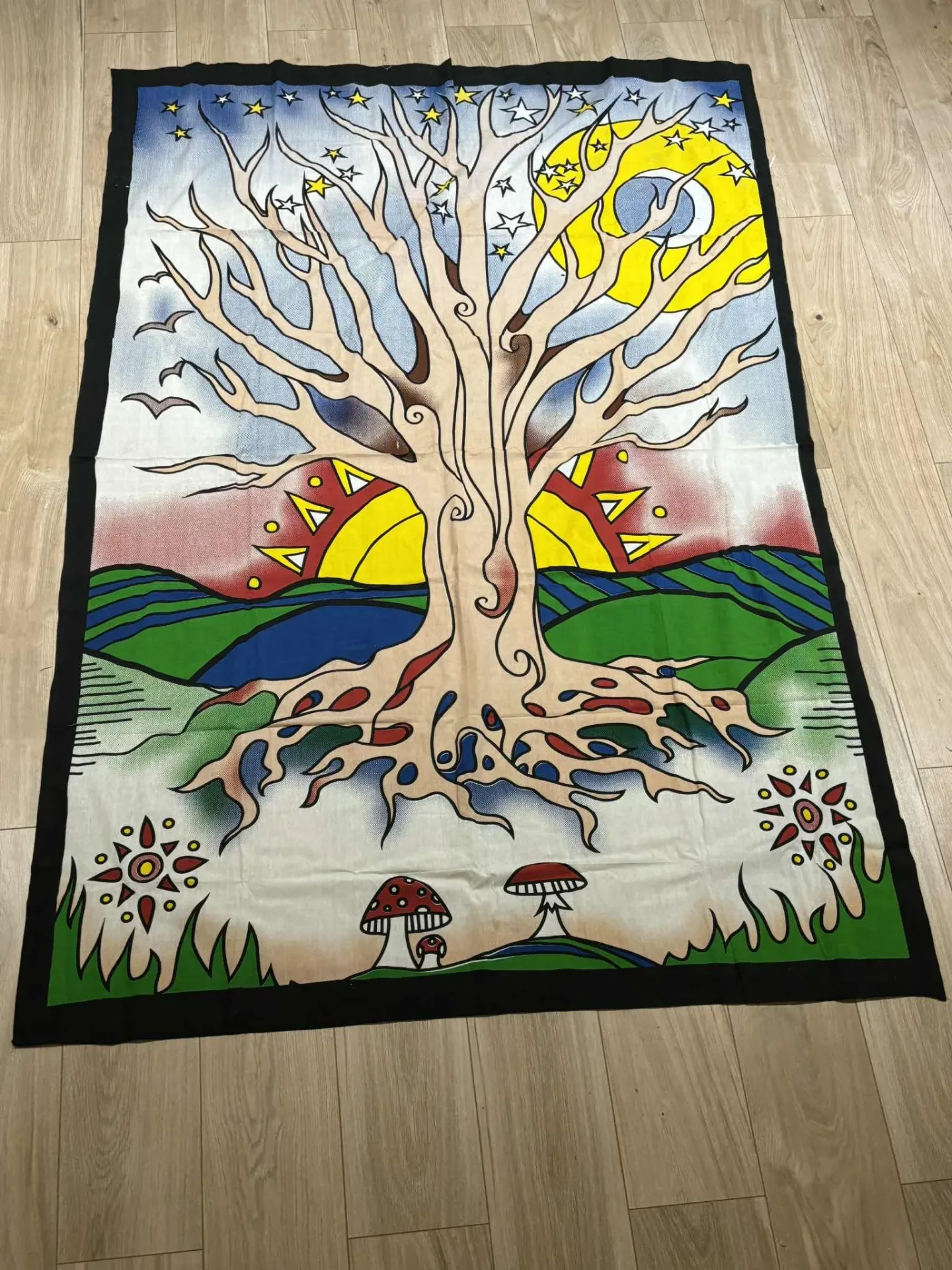 Tissus arbre coloré XL