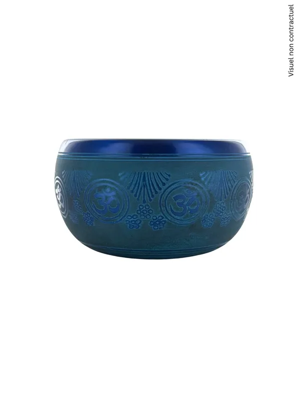 Bol Chantant Aluminium Bleu Om