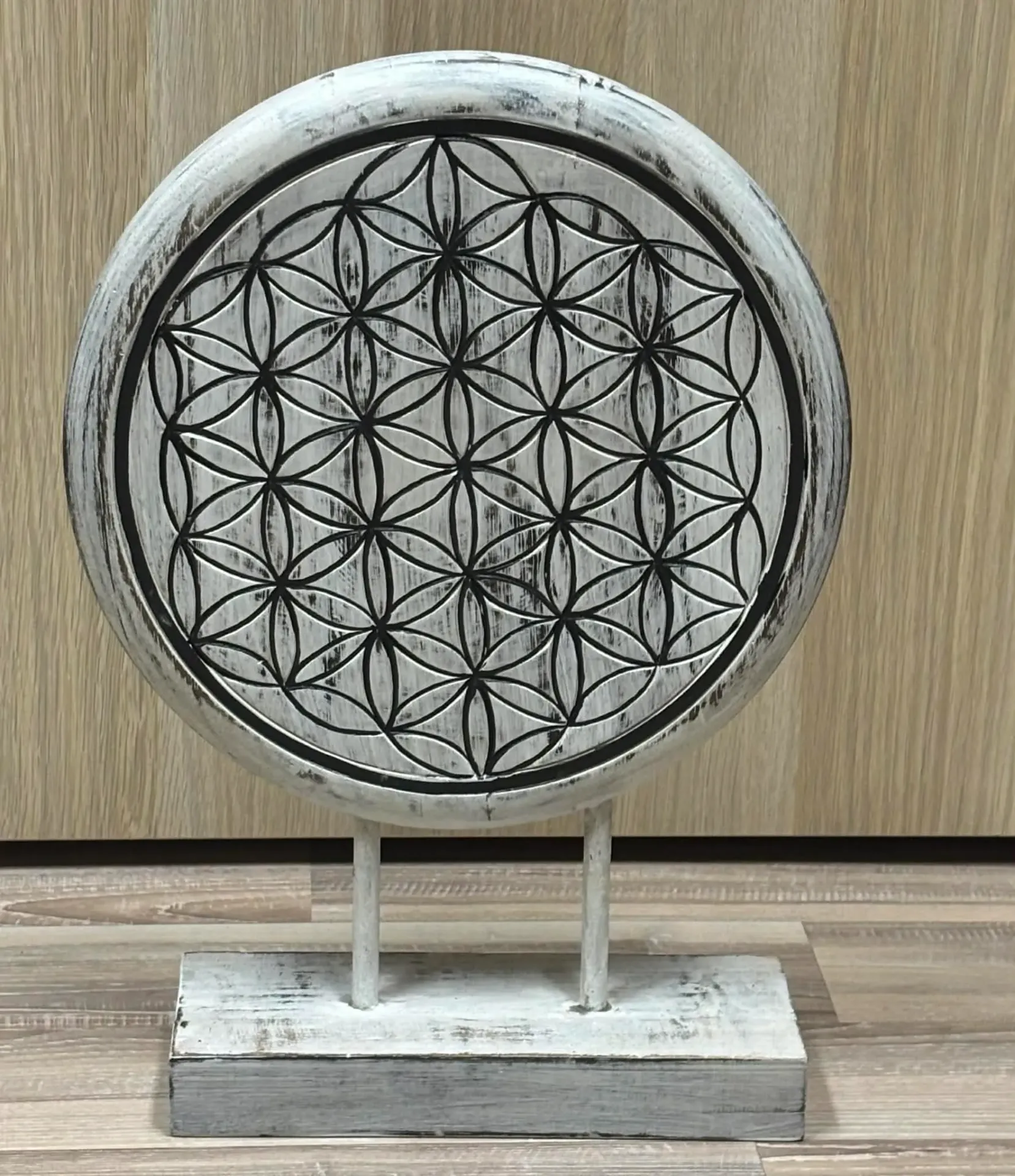 Panneau fleur de vie sur support