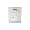 Photophore givré/métallique Fleur de Vie S