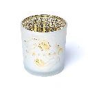 Photophore givrée/métallique mains spirituelles S