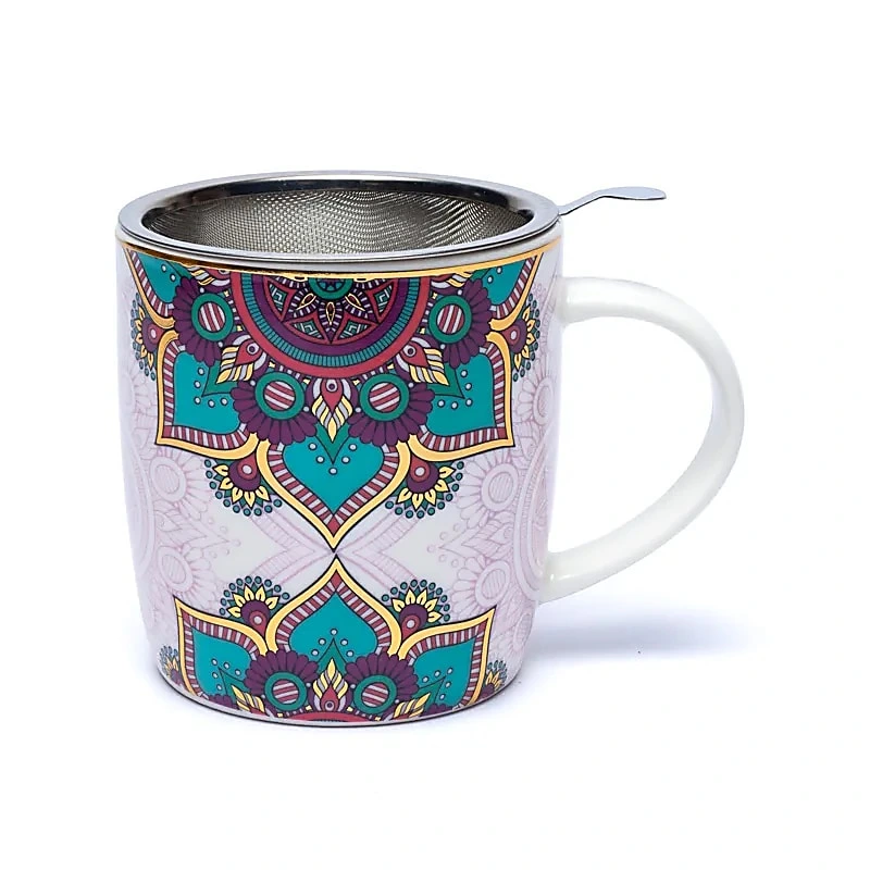 Tasse infuseur Mandala turquoise