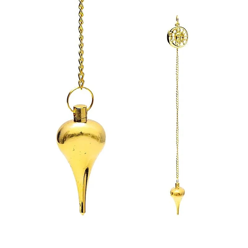 Pendule soleil et lune couleur or