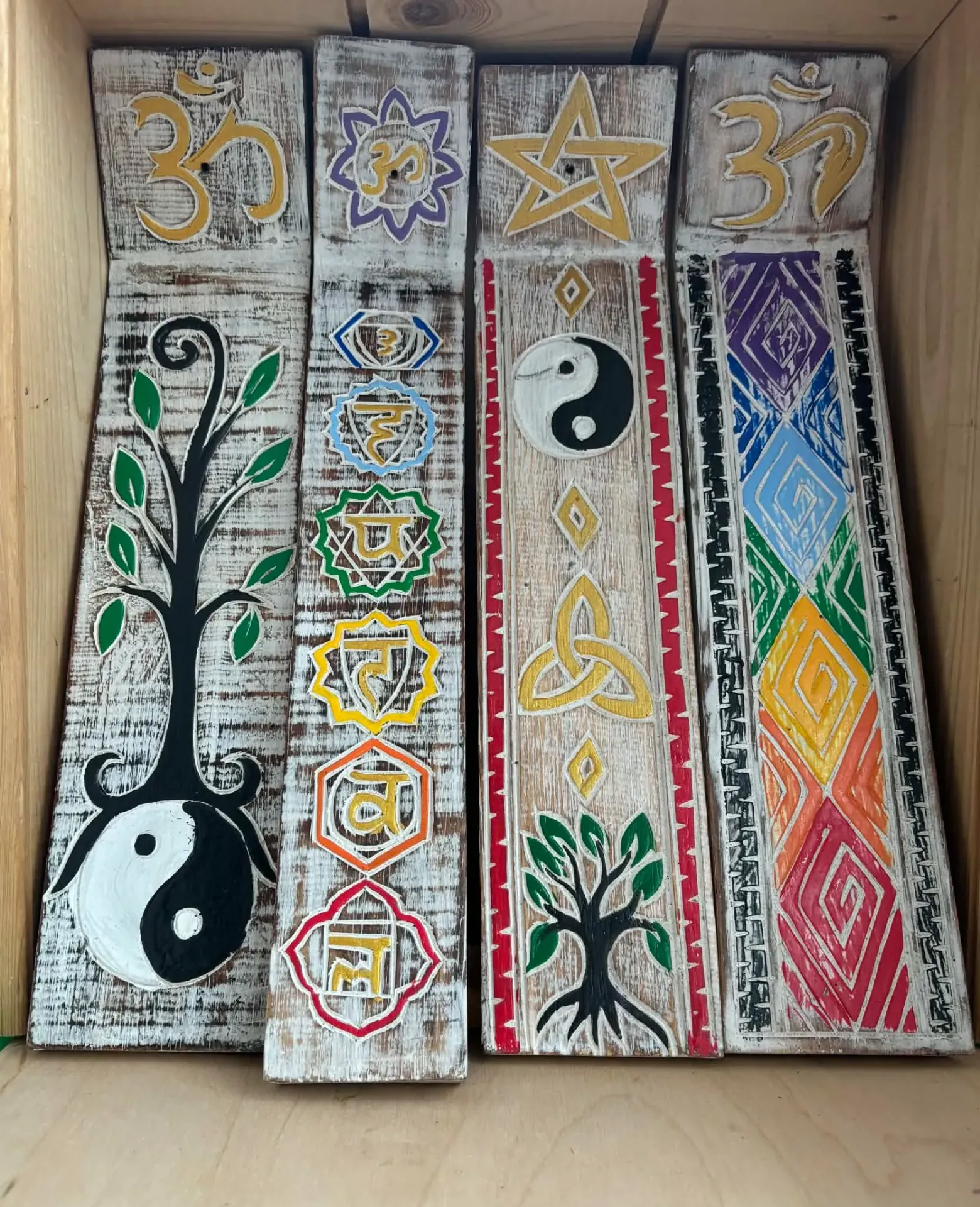 Porte encens bois large