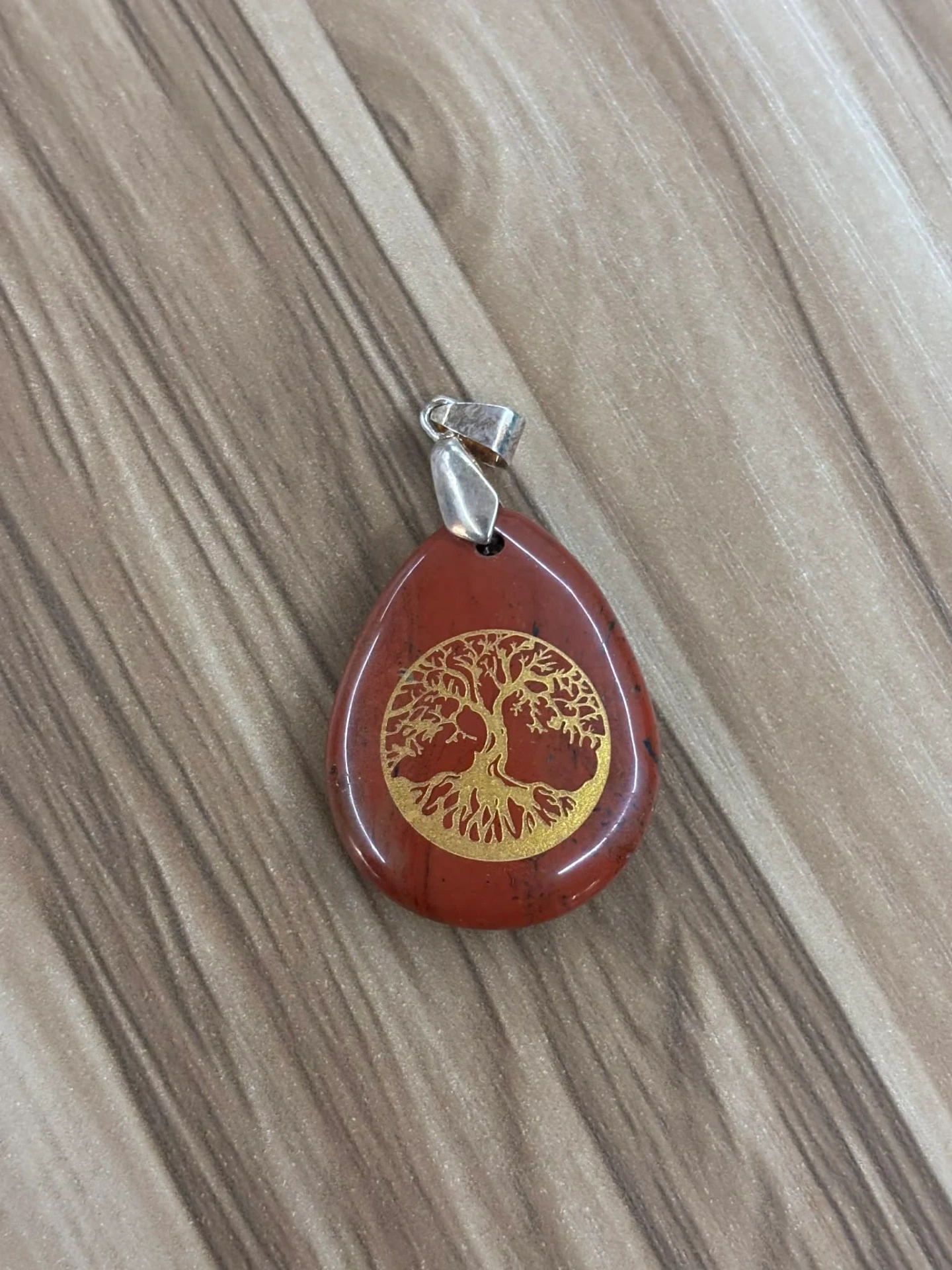 Pendentif Jaspe rouge arbre de vie