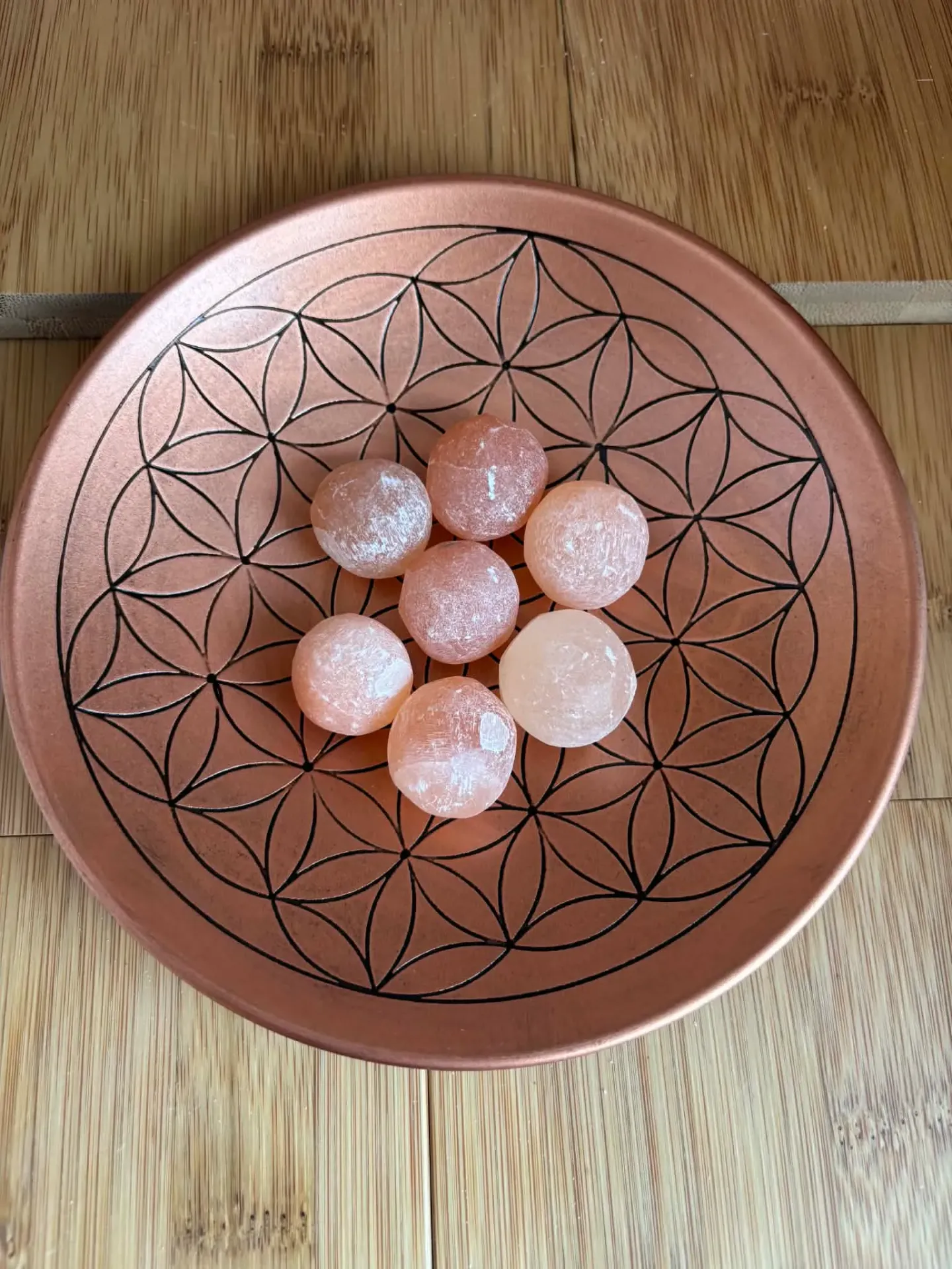 Sélénite orange boule mini