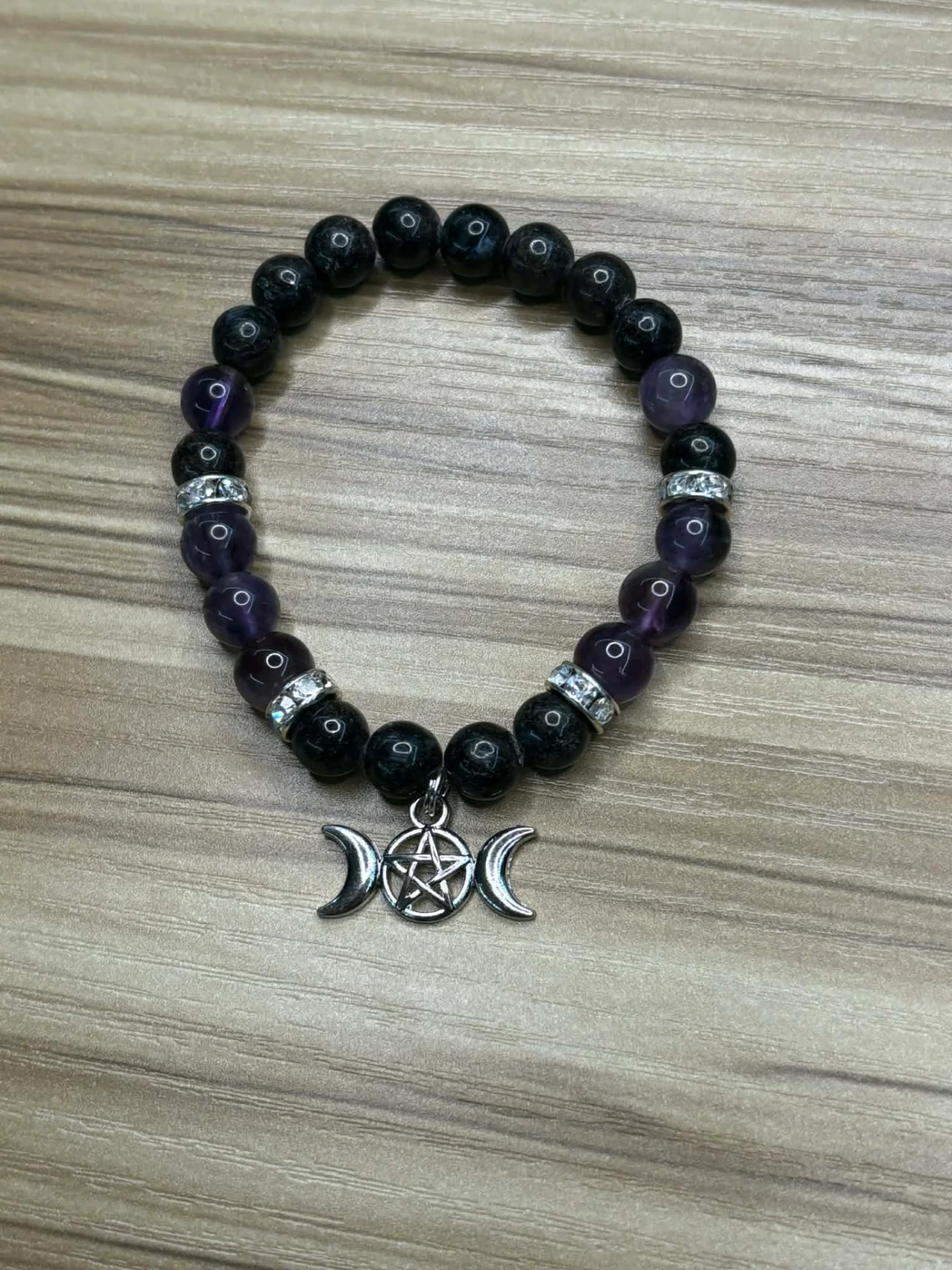 Bracelet Améthyste & Nuumite 8mm