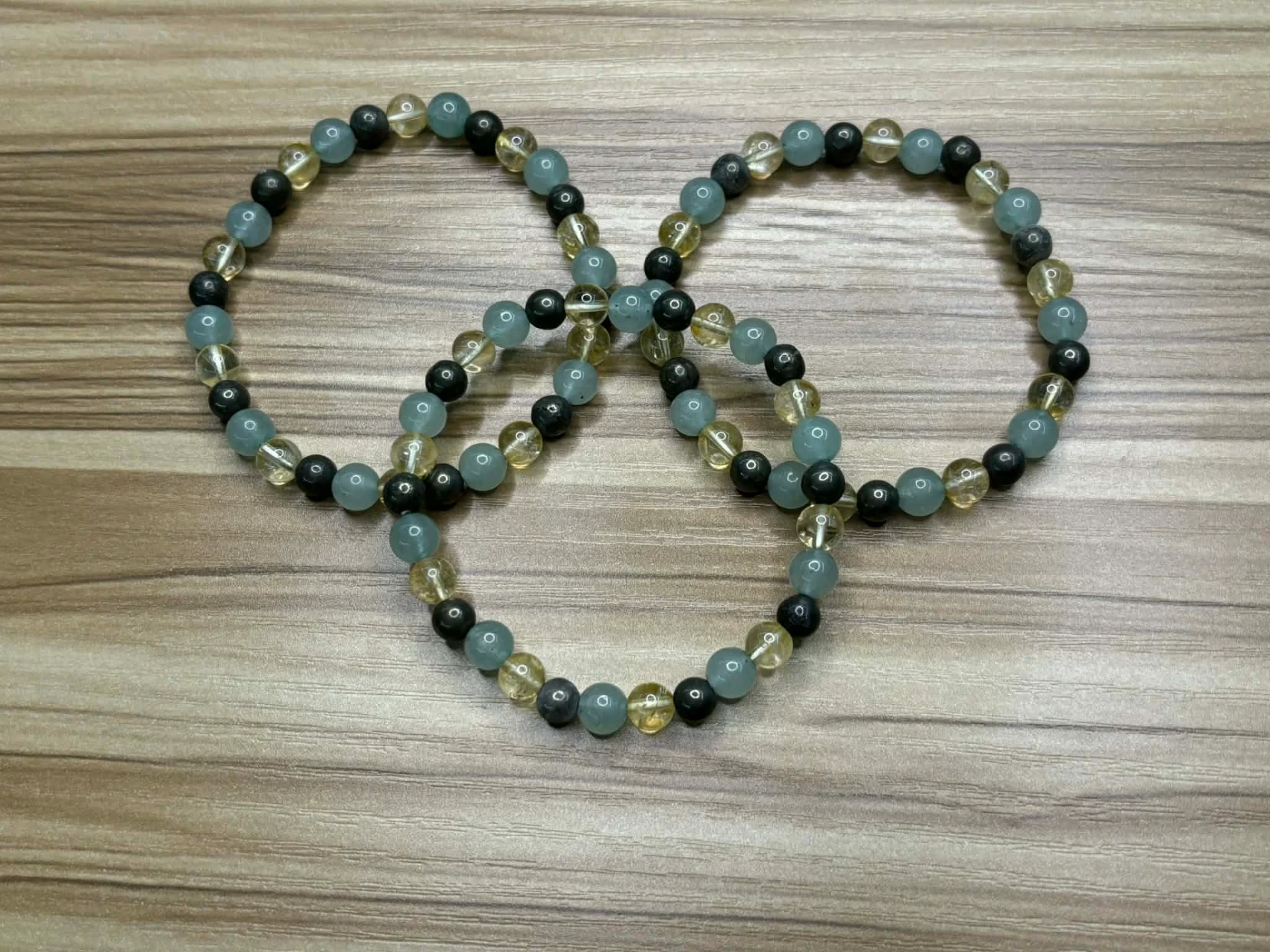 Bracelet Aventurine & Citrine & Pyrite 6mm