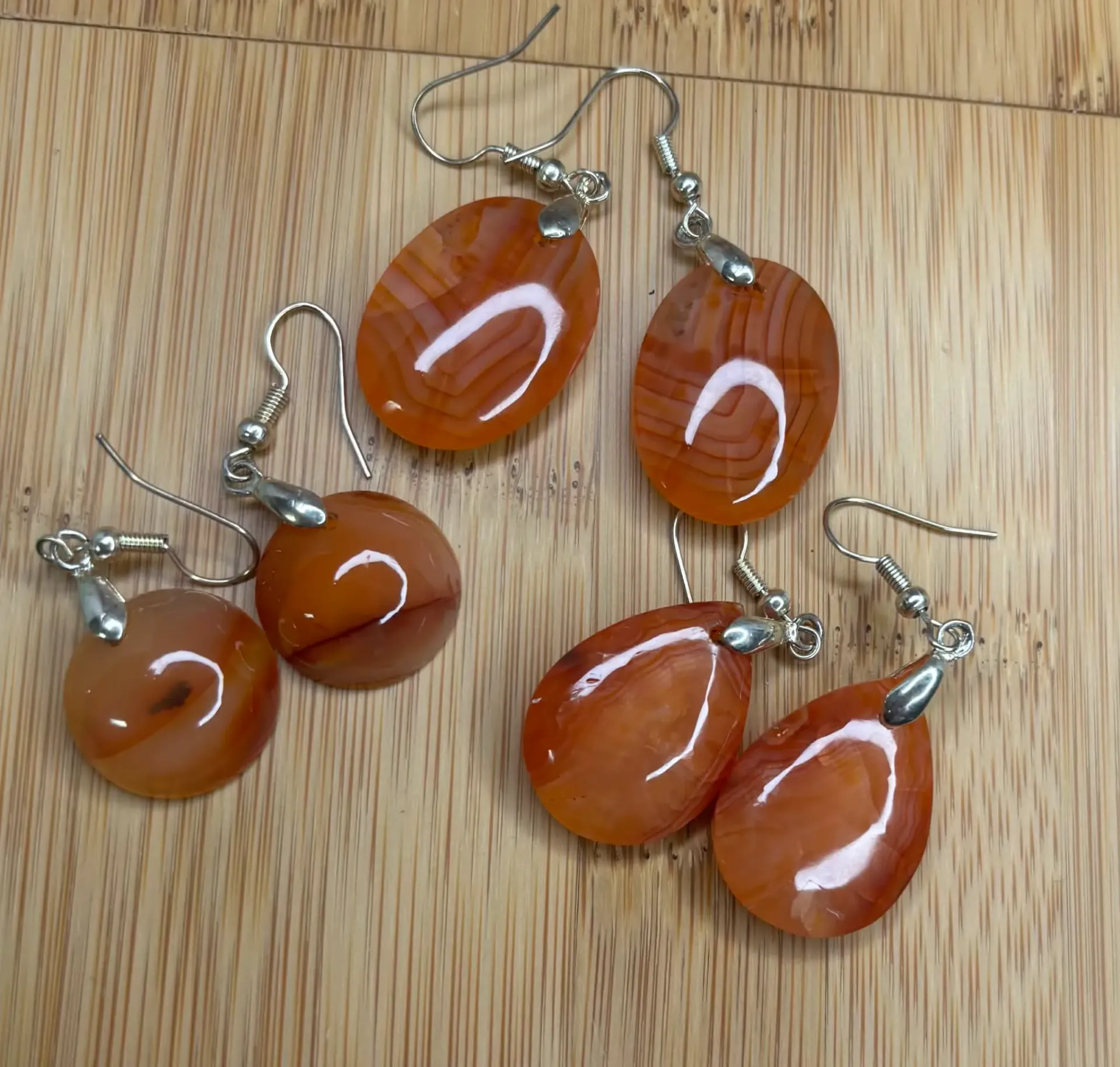 Boucle d'oreille Cornaline