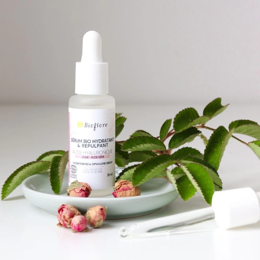 Sérum bio hydratant & repulpant à la rose