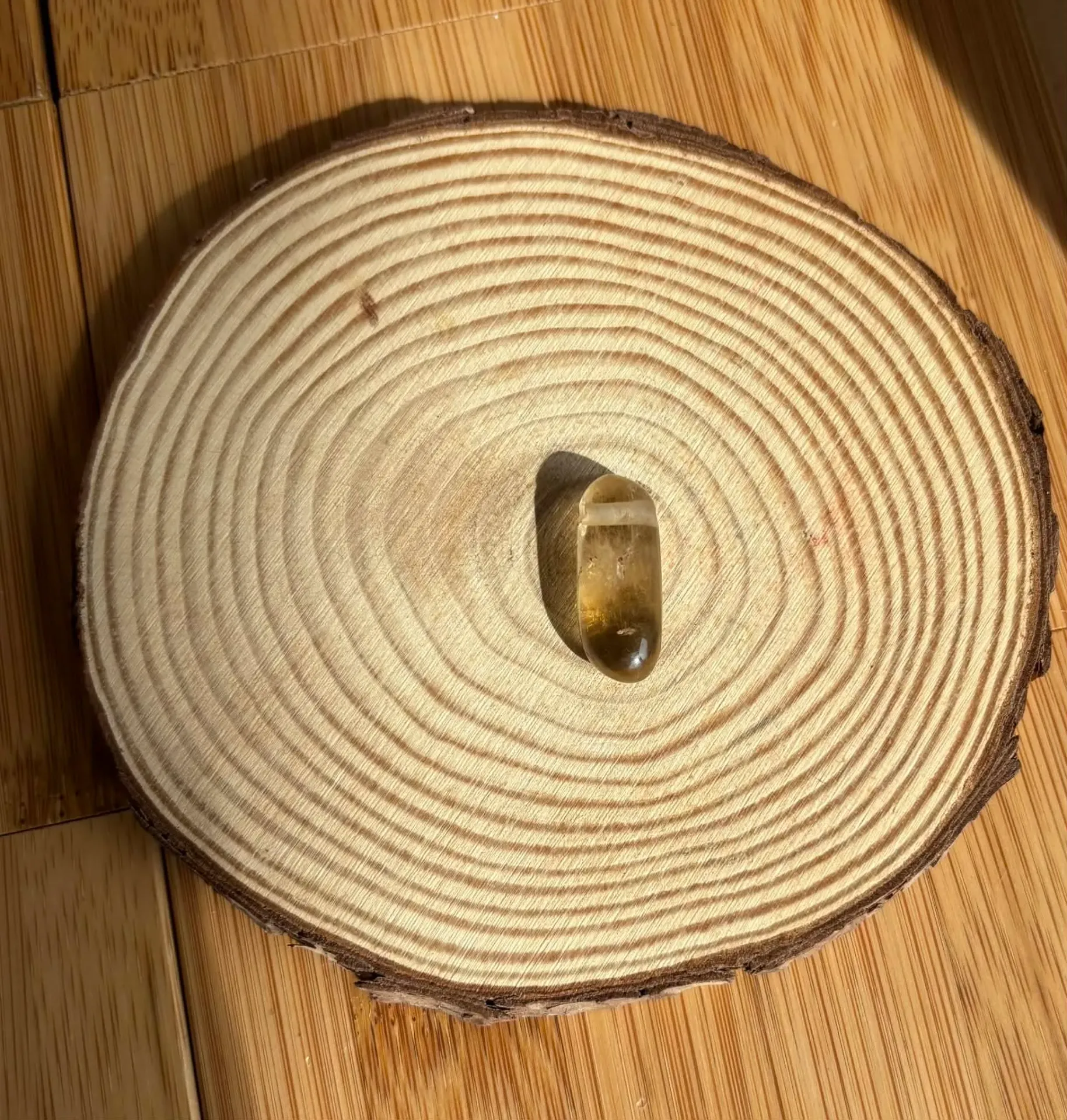 Pendentif Citrine naturelle percée