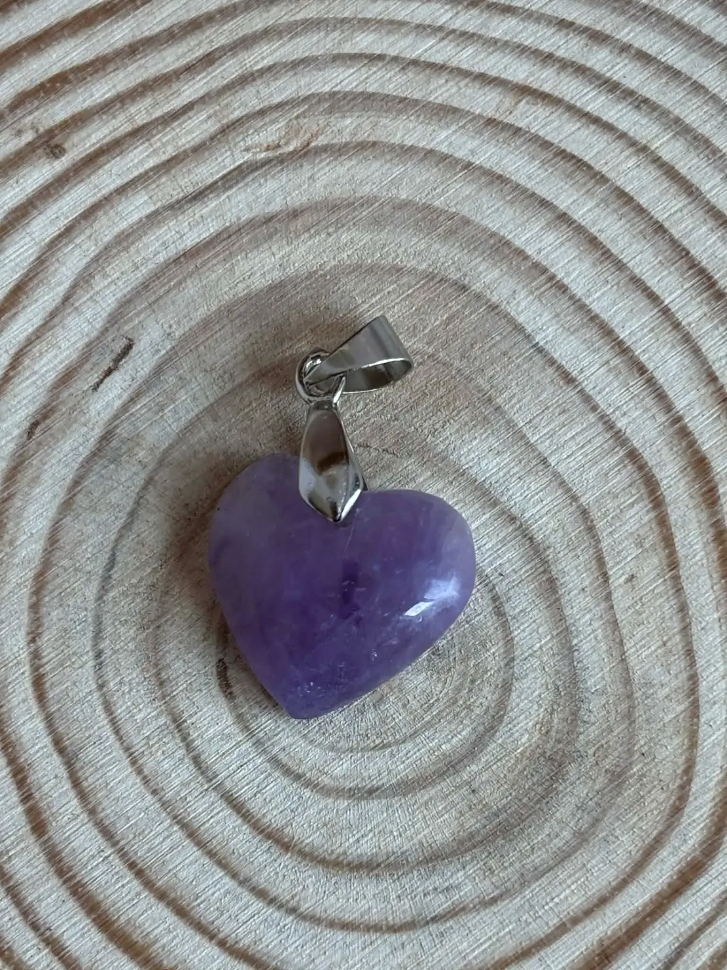 Pendentif Améthyste cœur