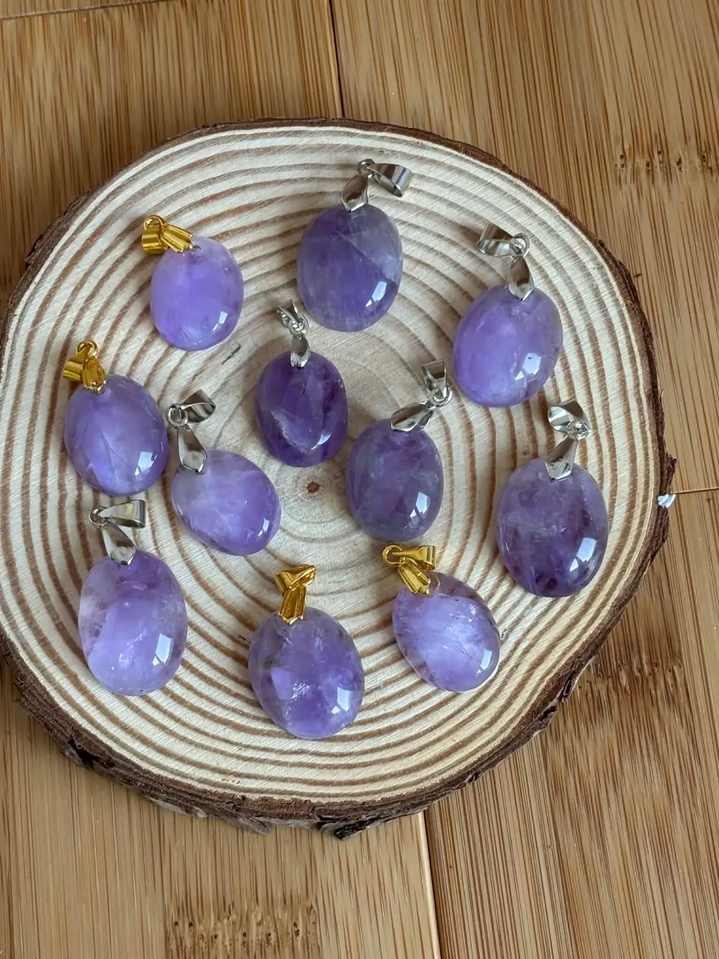 Pendentif Améthyste ovale