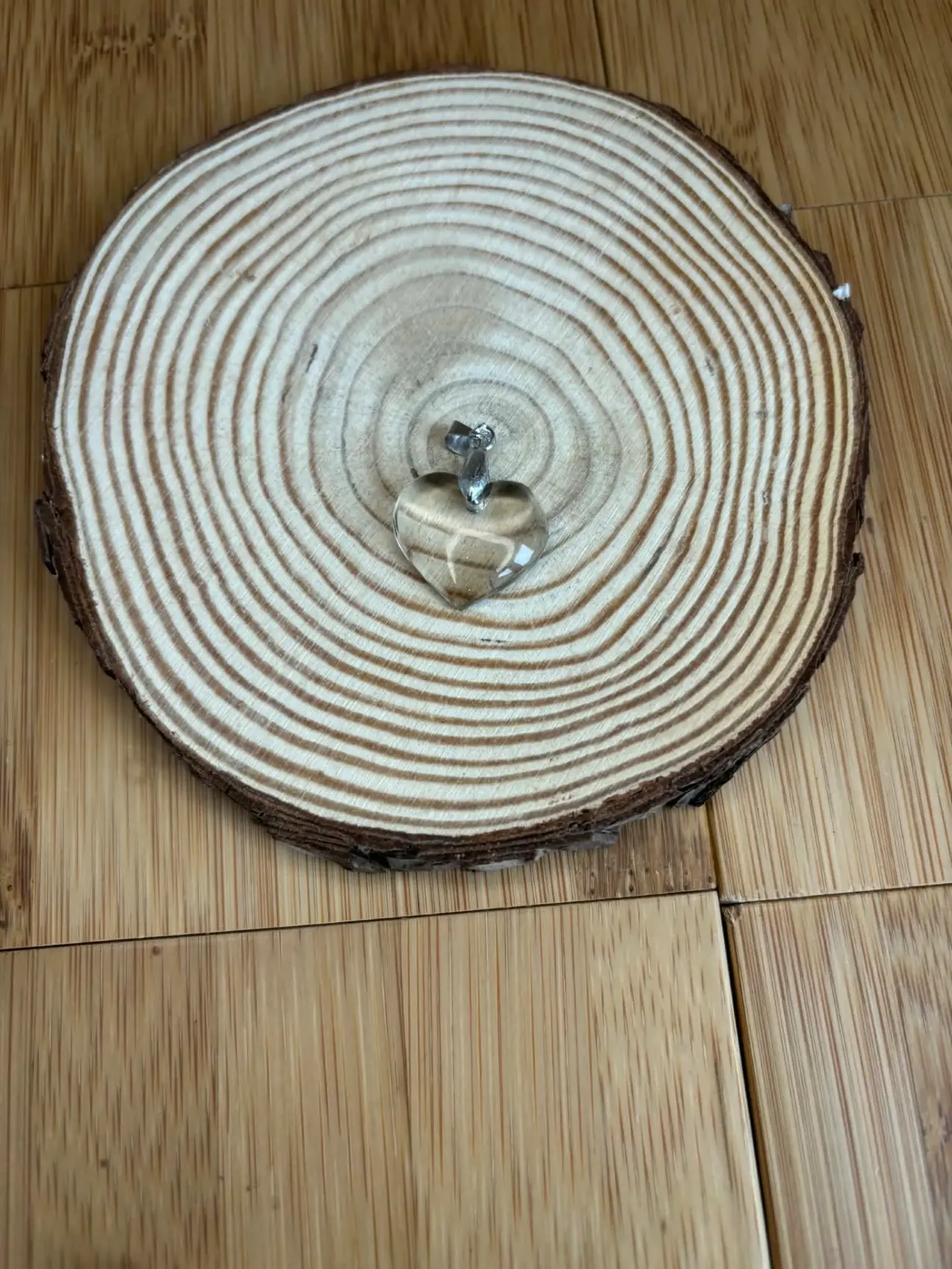 Pendentif Cristal de roche cœur