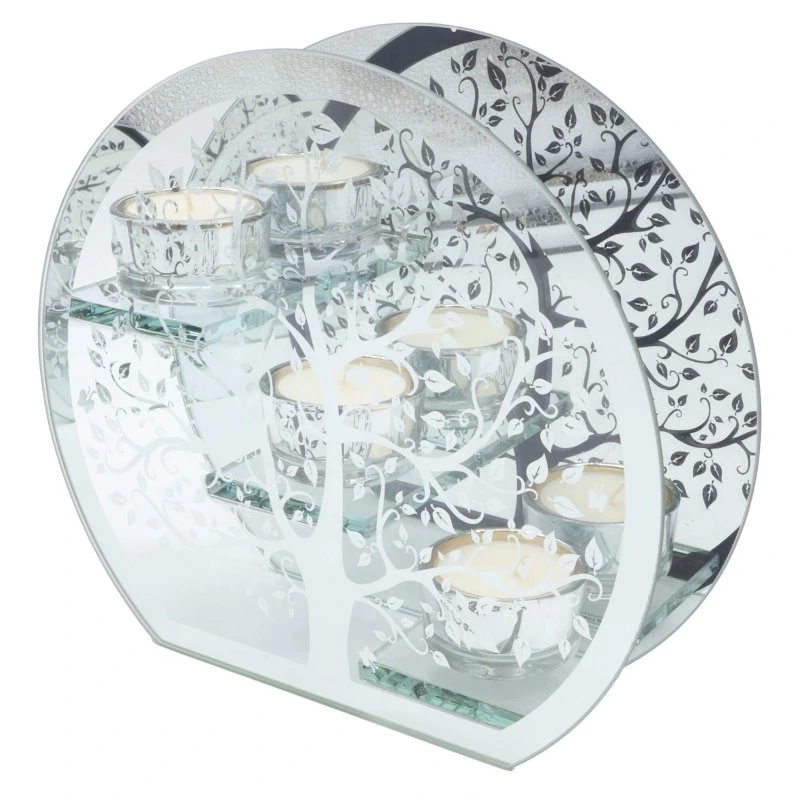 Bougeoir Verre Arbre de Vie