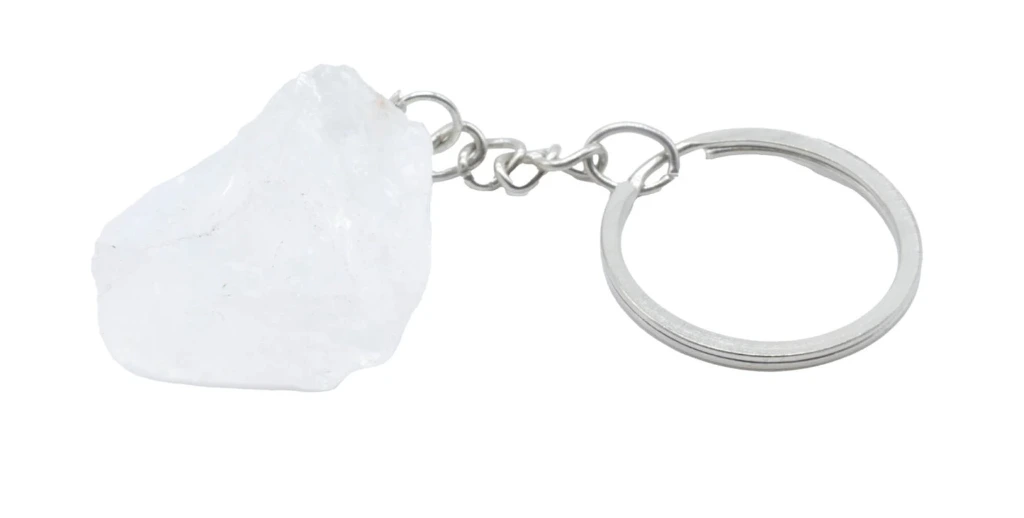 Porte-clés Cristal de Roche brut 3cm
