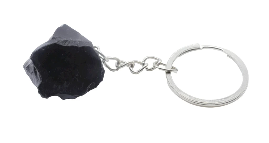 Porte-clés Obsidienne Noire brute