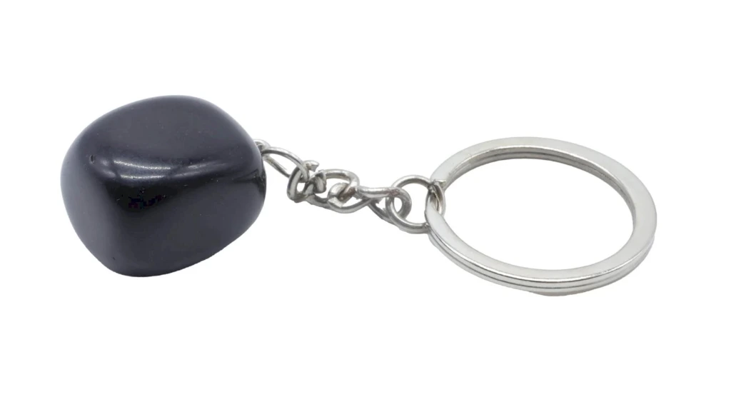 Porte-clés Obsidienne Noire roulée