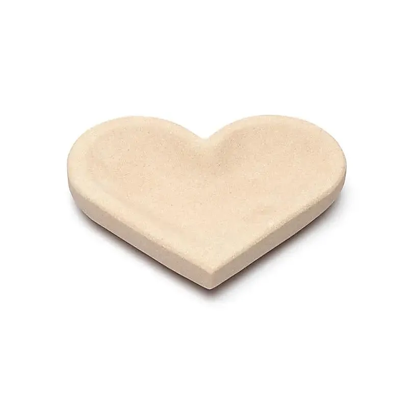 Plat en grès rose cœur