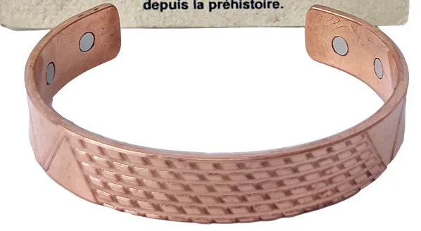 Bracelet Cuivre et Aimants motif Géométrique