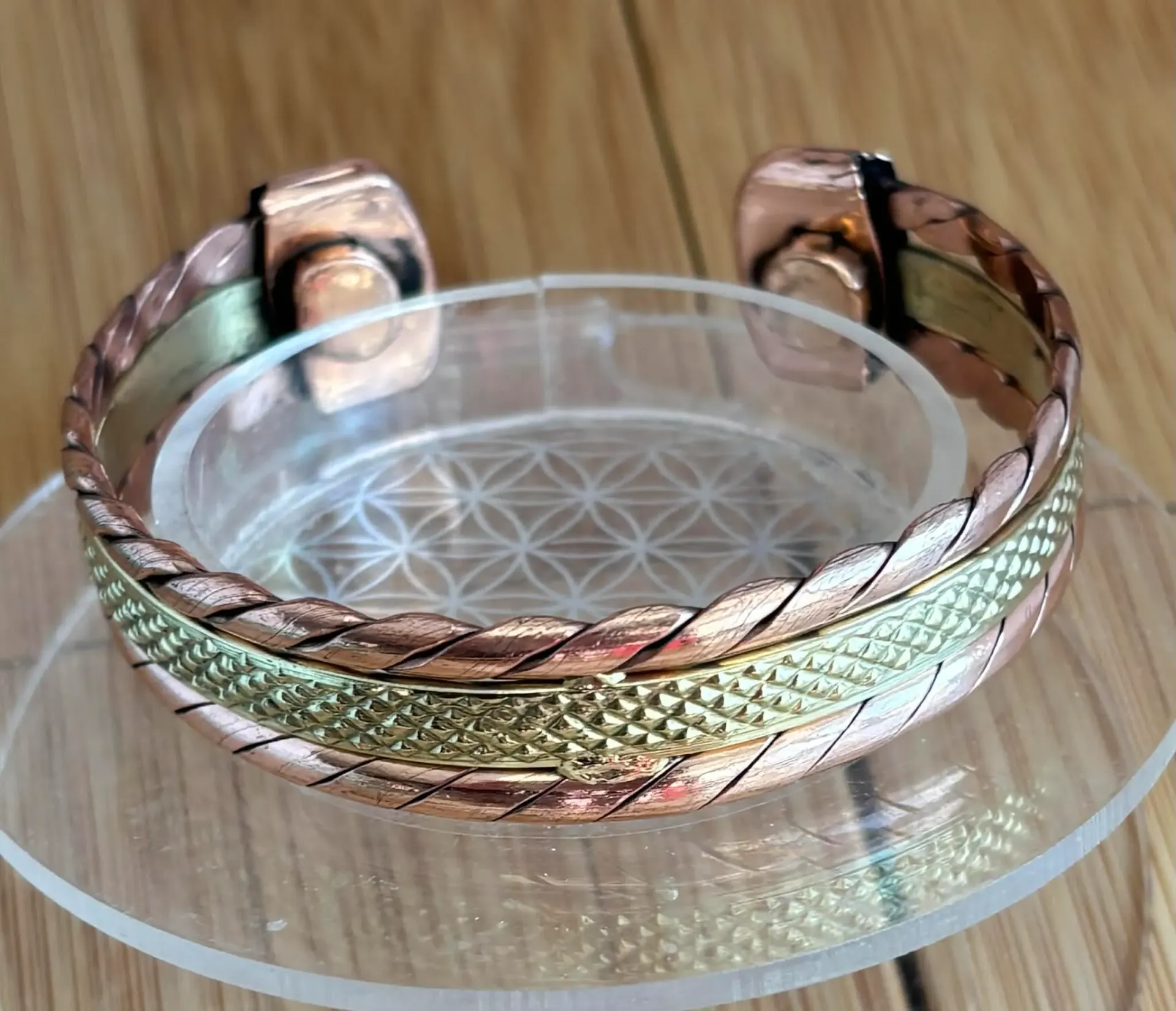 Bracelet cuivre magnétique et doré