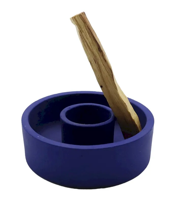 Pot pour fumigation Terre Cuite Bleu 9cm