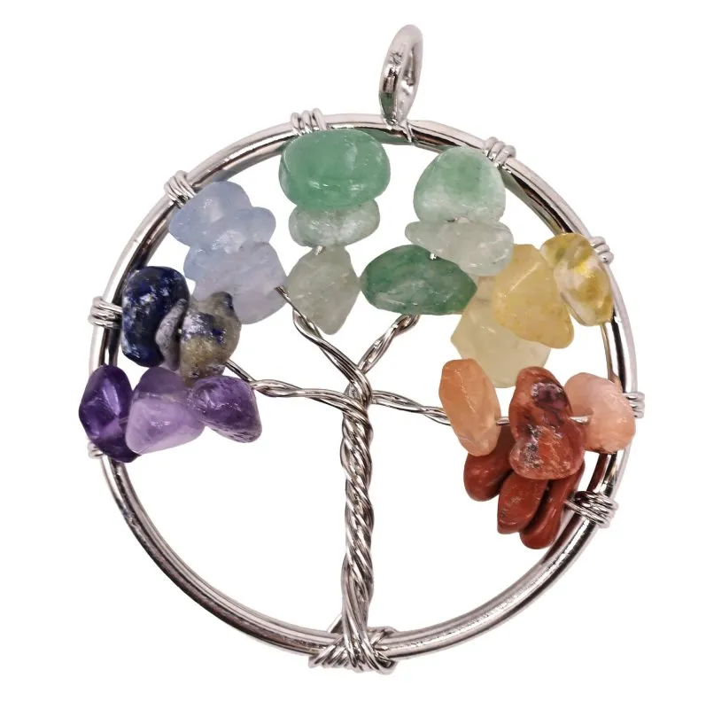 Pendentif Arbre de Vie 7 Chakras