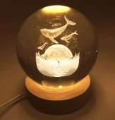 Veilleuse Verre Baleines M