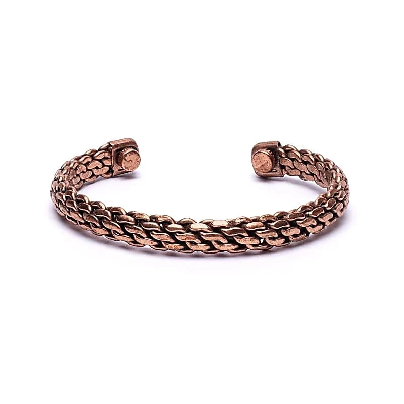 Bracelet cuivre tressé magnétique