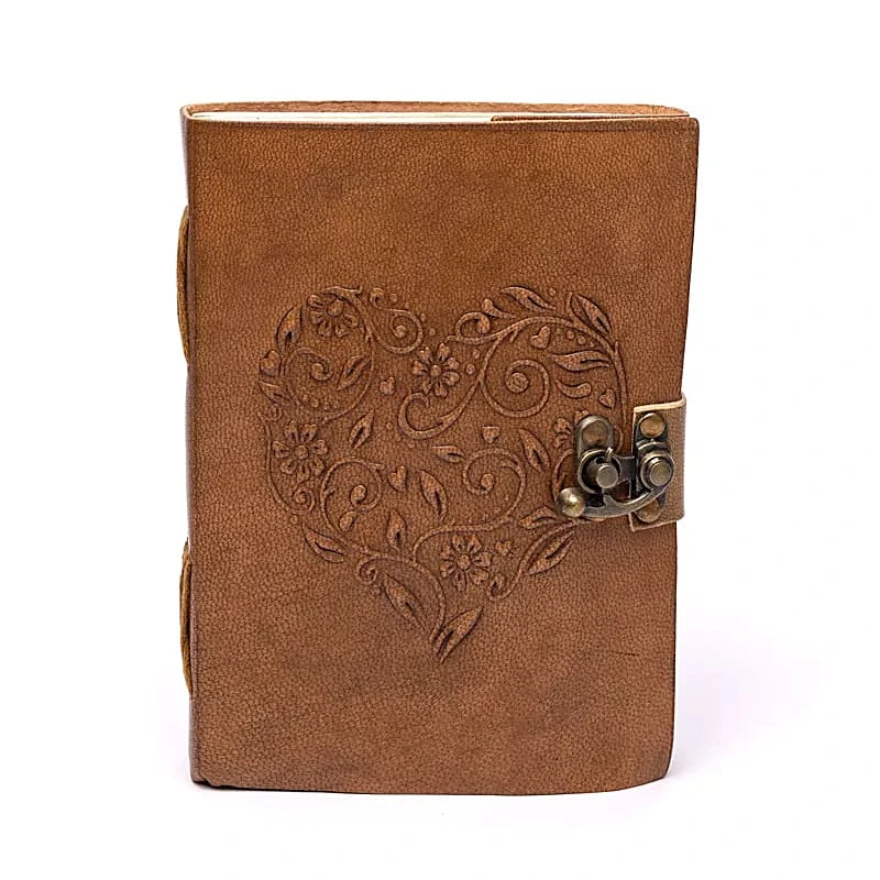 Carnet de note Cœur avec couverture en cuir synthétique