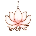 Suspension de fenêtre lotus rose